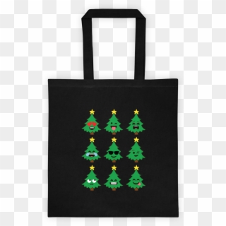 Christmas Tree Emoji Tote Bag - Tote Bag Clipart