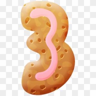 Biscuit Number Three Png Clipart Image - Biscuit Transparent Png