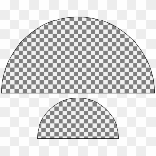 Semicircle Half Circle Png Image - Black And White Checkered Oval Clipart