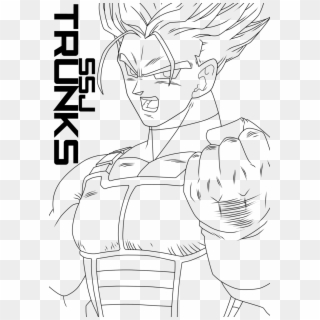Super - Super Saiyan Drawing Trunks Clipart