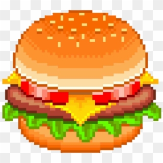 Kawaii Pixel Food Tumblr - Pixel Burger Clipart