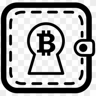 Bitcoin Sign In Keyhole Shape On A Wallet Comments - Bitcoin Icon Free Clipart
