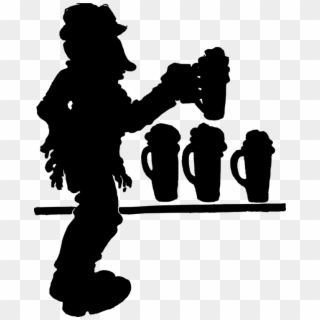 Beer Silhouette Drink Shadow Cartoon - Silhouette Clipart