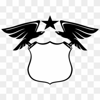 Vector Eagle Shield Sign Star Png Image - Logo Burung Elang Png Clipart