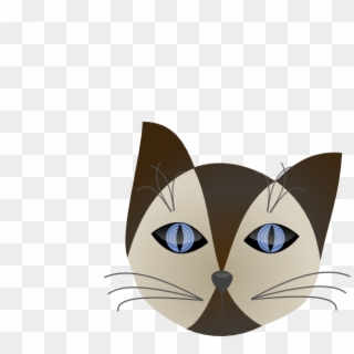 Cat Svg Clip Arts 600 X 553 Px - Siamese Cat Eyes Cartoon - Png Download