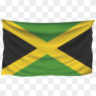 Jamaica Wrinkled Flag - Bandera De Jamaica Clipart