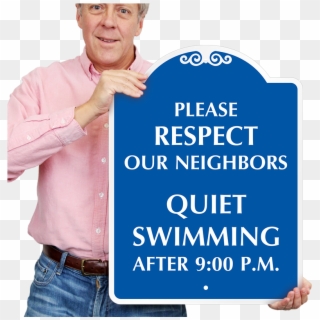 Respect Neighbors, Quiet Swimming After - Beware Of Dog No Trespassing Clipart