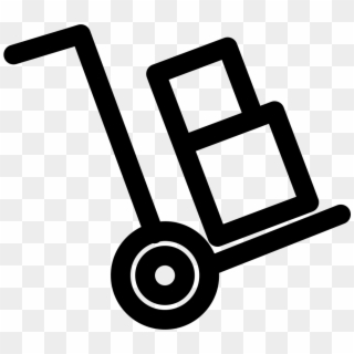 Trolley Vector Pushcart - Cart With Boxes Icon Clipart
