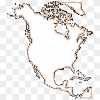 Cut Out Continent North America - Base Map Of North America Clipart