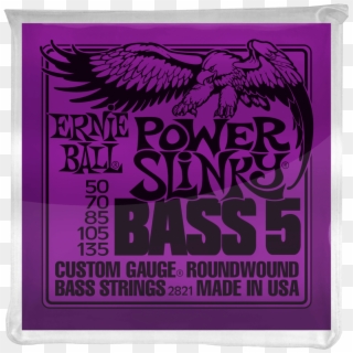 Ernie Ball Power Slinky 5 String Nickel Wound Electric - Ernie Ball Bass Strings 5 Clipart