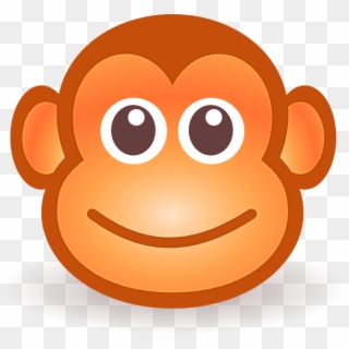 Happy Monkey Face - Monkey Animation Clipart