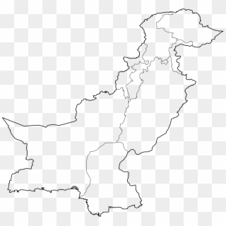 Map Of Pakistan Empty , Png Download - Pakistan Map Blank With Provinces Clipart
