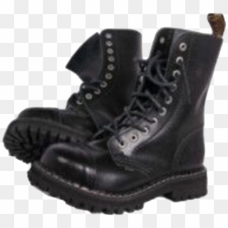 Black Boots Polyvore Moodboard Filler - Girls Black Boots Png Clipart