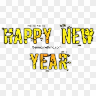 Happy New Year Text Png 2019-whatsapp Sticker,download - Illustration Clipart