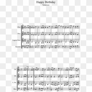 Happy Birthday Sheet Music 1 Of 2 Pages - Londonderry Air Trombone Solo Sheet Music Clipart
