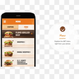 Explore The Bk® Menu Right From Your Phone - Iphone Clipart