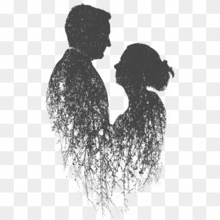 Silhouette Couple Multiple Exposure Png Image High - Love Double Exposure Photography Clipart
