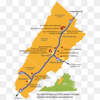 Naturally Waynesboro Official Tourism Blog Of Waynesboro, - Map Of Virginia Clipart