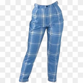 Dress Png, Plaid Pants Outfit, Mbs, Blue Plaid, Nice - Aesthetic Blue Plaid Pants Clipart