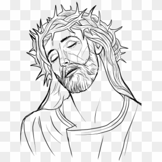 Deus Jesus Drawings, Cross Drawing, Free Bible Images, - Jesus Is Crowned With Thorns Drawing Clipart