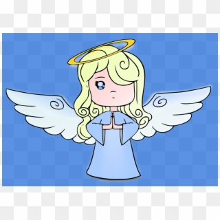 Angel Girl Wings Cute Halo Png Image - Cartoon Angel Clipart