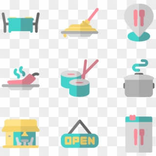 Restaurant Color - Dine In Flat Icon Clipart
