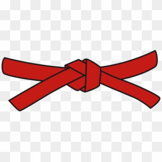 Red Karate Belt - Taekwondo Red Belt Clipart