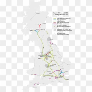 Beyond Hs2 Map By Yellowfields - White Uk Silhouette Clipart