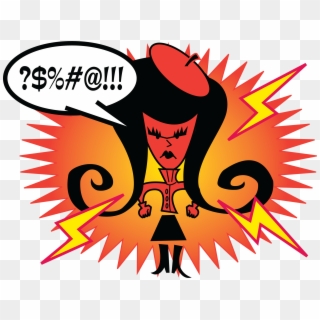 Really Angry Face - Cartoon Girl Pissed Off Clipart