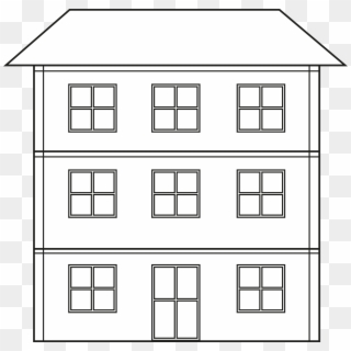 Picture Free Library Png Transparent Big Image - 3 Story House Outline Clipart