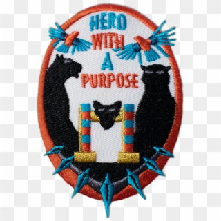 Black Panther Inspired Patch "hero With A Purpose" - Emblem Clipart