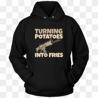 Turning Potatoes Into Fries - Vans Off The Wall Hoodie Black Clipart