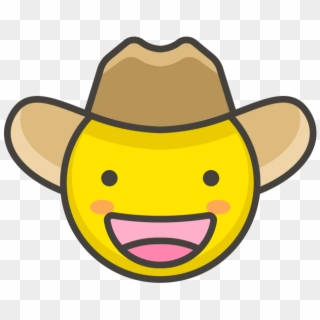 Cowboy Hat Face Emoji - Hat Clipart
