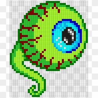 Tentacle Eye Perler Bead Pattern / Bead Sprite - Minecraft Pixel Art Eye Clipart