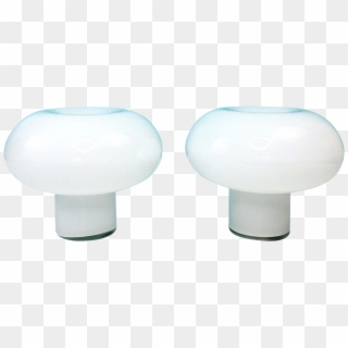 Danish Modern Glass Mushroom Cloud Lamps Clipart