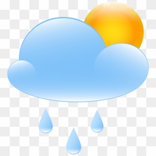 Partly Cloudy With Sun And Rain Weather Icon Png Clip Transparent Png