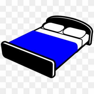 This Free Icons Png Design Of Bed With Blue Blanket Clipart