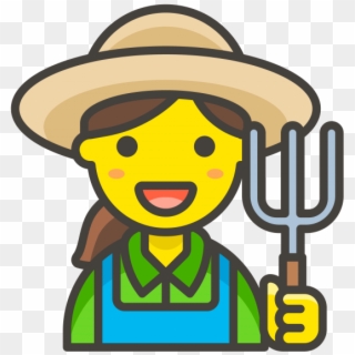 Woman Farmer Emoji - Farmer Svg Clipart