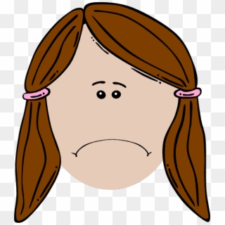 Clip Art At Clker Com Vector Online - Sad Face Girl Cartoon - Png Download