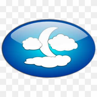Clouds Moon And Night Clip Art - Png Download