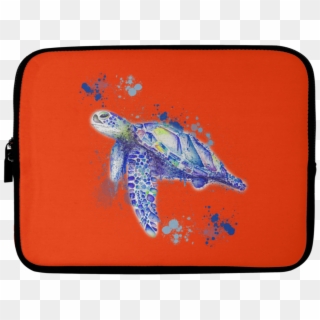Watercolor Sea Turtle Laptop Sleeves , Png Download - Watercolor Painting Clipart
