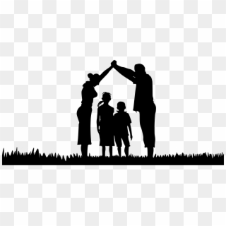 Png Library Shelter Silhouette Big Image Png - Family Prayer Clipart
