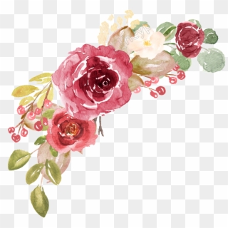 Hand Painted Realistic - Watercolor Flowers Transparent Background Clipart