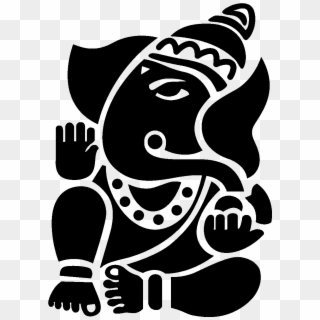 1200 X 1200 11 - Black And White Ganesh Png Clipart