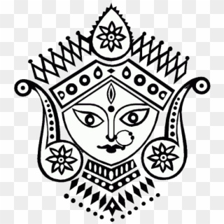 Durga Maa Face Drawing Clipart