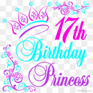 768 X 768 3 - Happy 17th Birthday Princess Clipart
