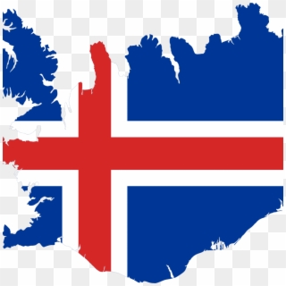 Iceland Map And Flag Clipart