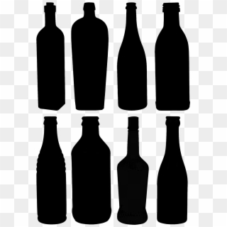 Glass Bottles Silhouette - Glass Bottle Clipart