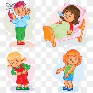 Boy And Girl Png - Girl With Toothache Cartoon Clipart