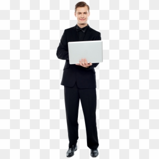 Men With Laptop Free Commercial Use Png Image - Laptop Clipart
